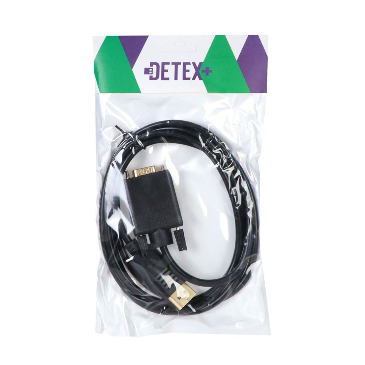کابل 1.8 متری DETEX+ DP To VGA - مشکی